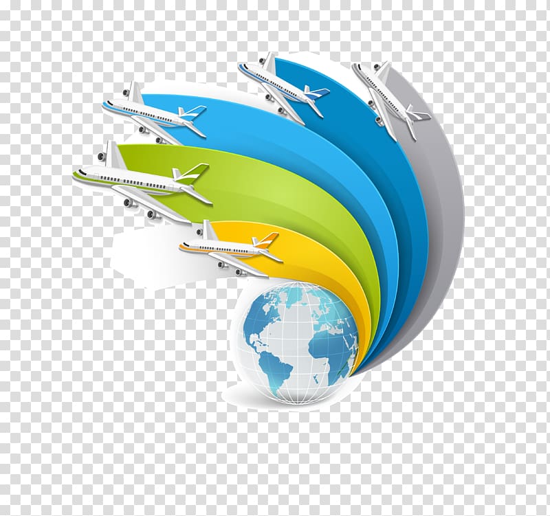 four white plane logo, Infographic Travel, Air travel information map transparent background PNG clipart