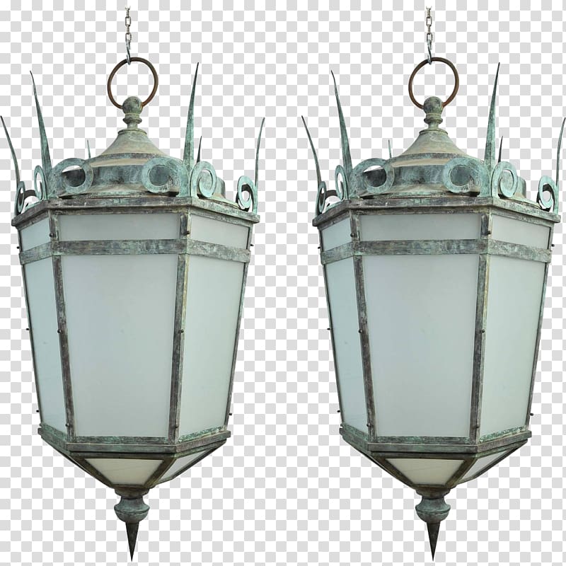 Light fixture Glass Bronze Chandelier Lantern, glass transparent background PNG clipart