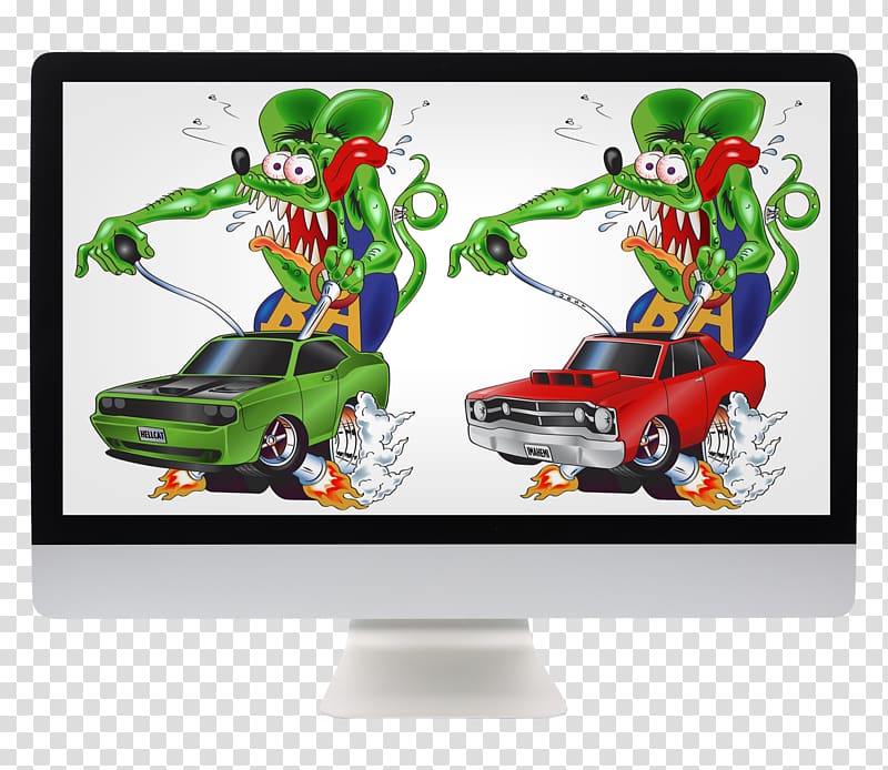 Television Display device Computer Monitors Animated cartoon, Rat Fink transparent background PNG clipart