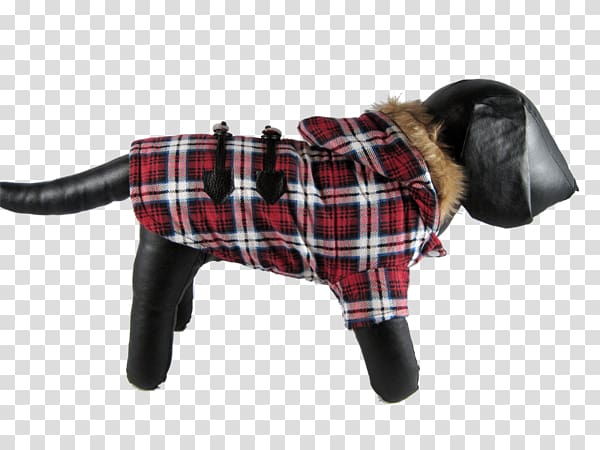 Tartan Dog breed Dog Clothes Outerwear, Red coat transparent background PNG clipart