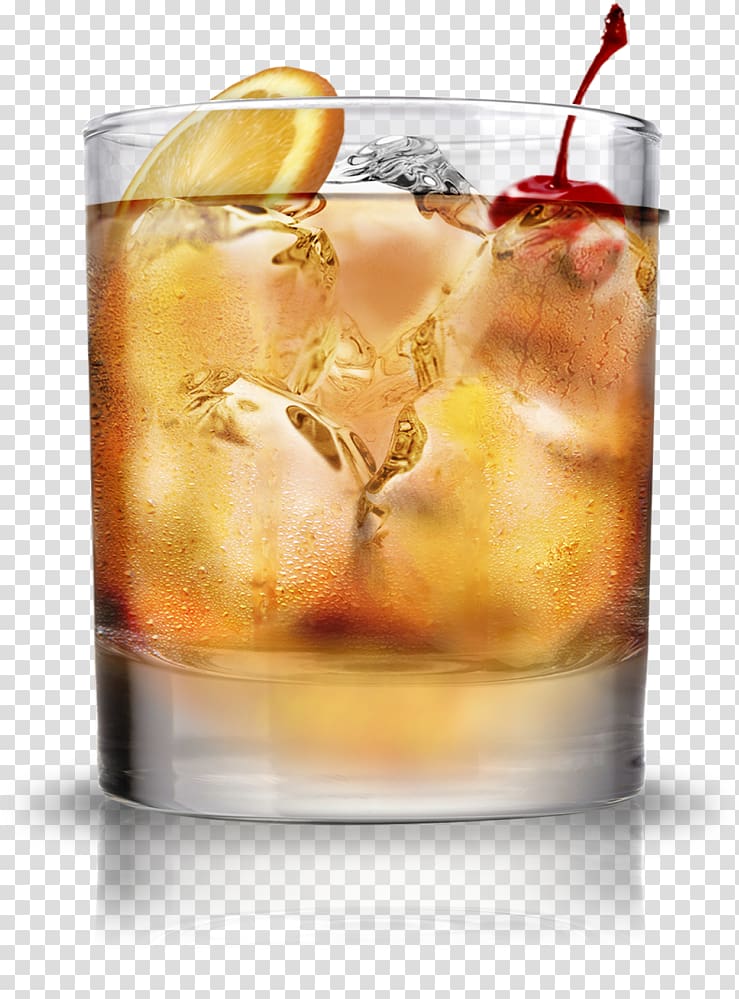 Old Fashioned Rye whiskey Bourbon whiskey Cocktail Angostura bitters, cocktail transparent background PNG clipart