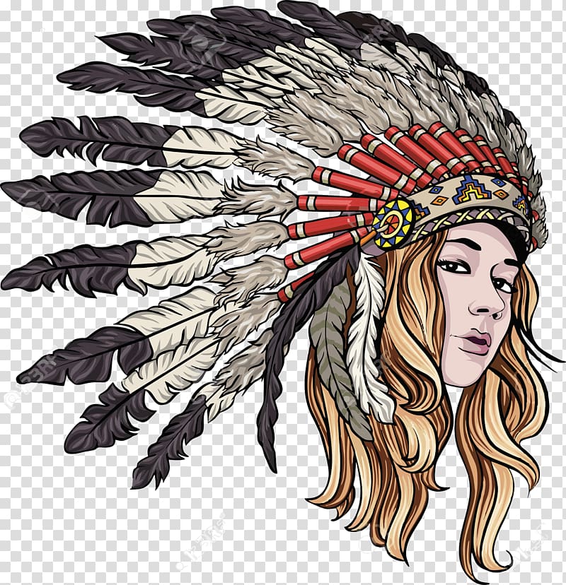 Pow wow War bonnet Indigenous peoples of the Americas Native Americans in the United States, color feathers transparent background PNG clipart