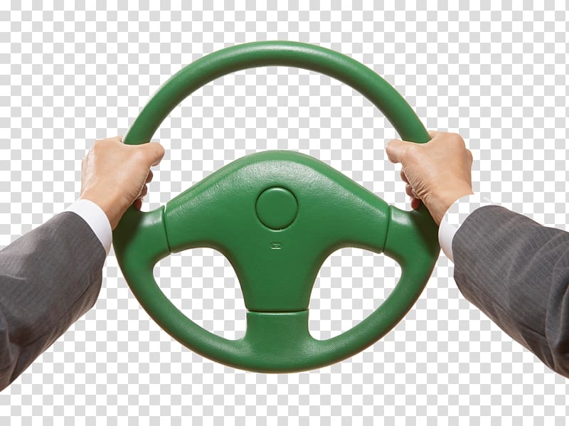 Car Steering wheel Driving, Green steering wheel transparent background PNG clipart