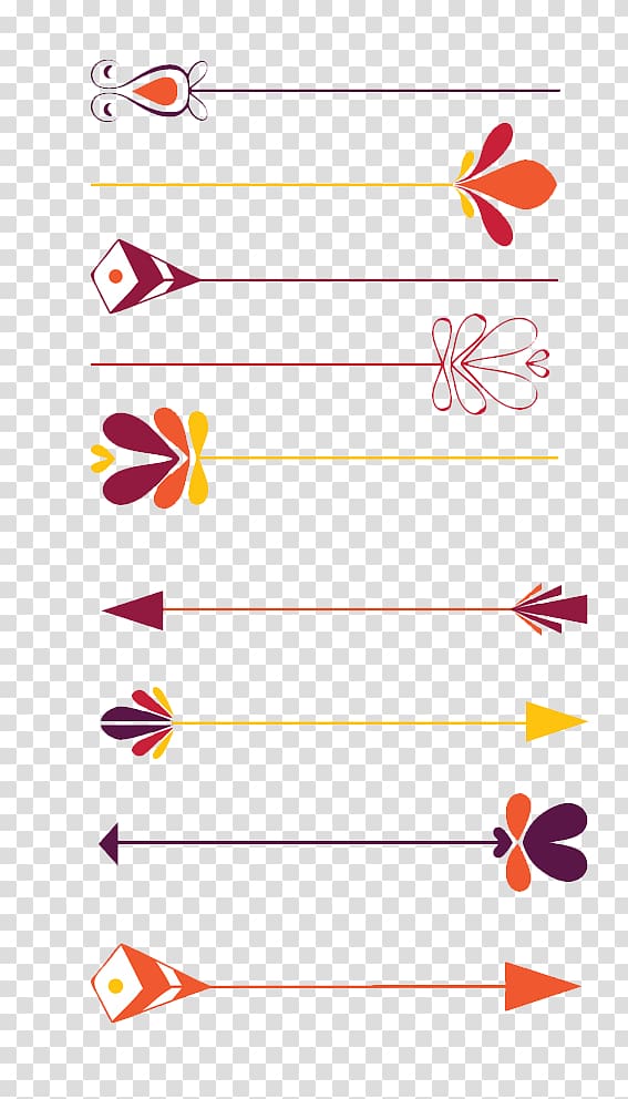 various shapes arrow pattern transparent background PNG clipart