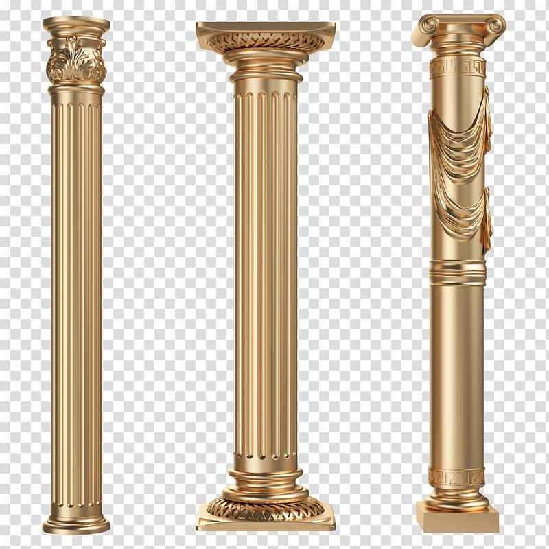 european style retro gold roman pole hd transparent background PNG clipart