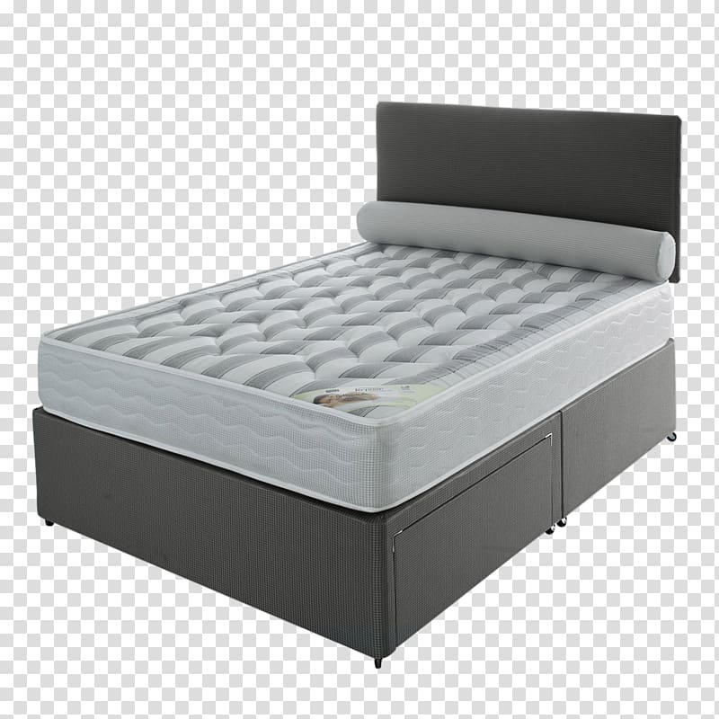 Orthopedic mattress Bed frame Box-spring, gray damask bedding transparent background PNG clipart
