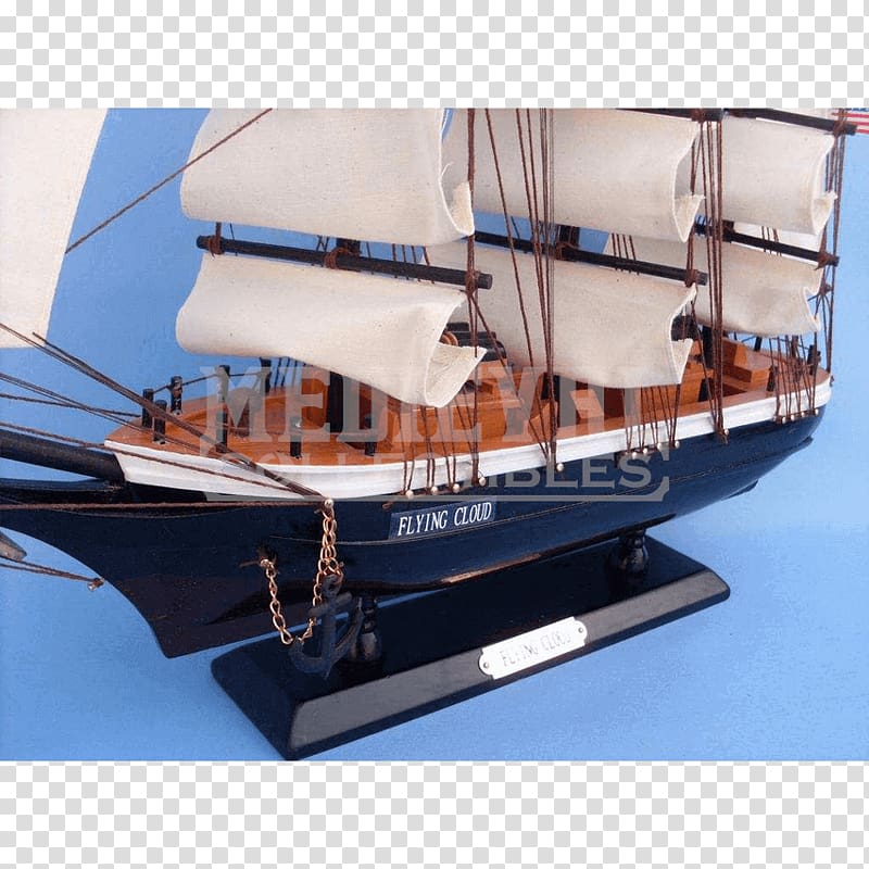 Ship model Yacht Clipper Flying Cloud, Ship Replica transparent background PNG clipart