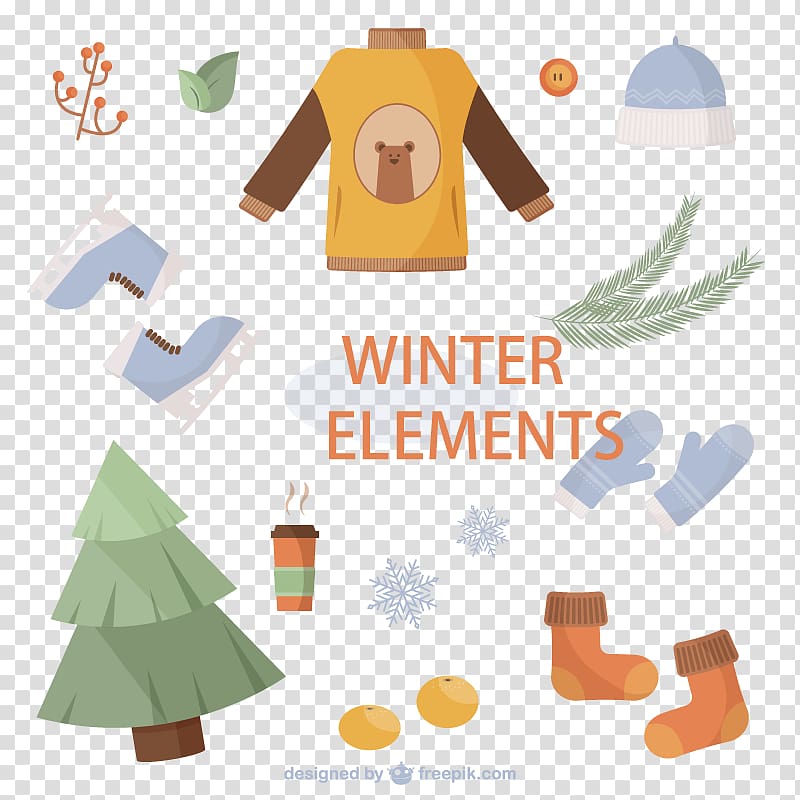 Winter Illustration, elements Cute winter elements transparent background PNG clipart