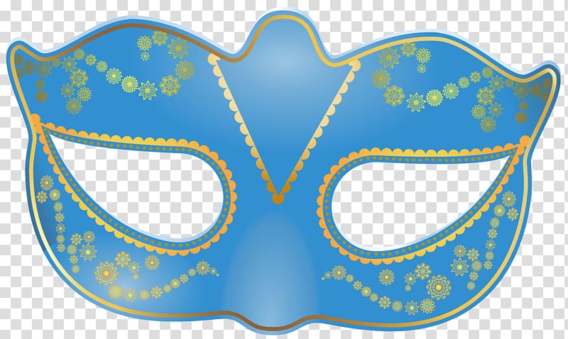 blue and green floral masquerade mask illustration, Mask , Blue Carnival Mask transparent background PNG clipart