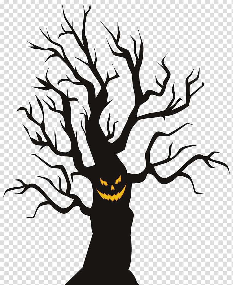 black leafless Halloween tree , Halloween , Halloween Scary Tree transparent background PNG clipart