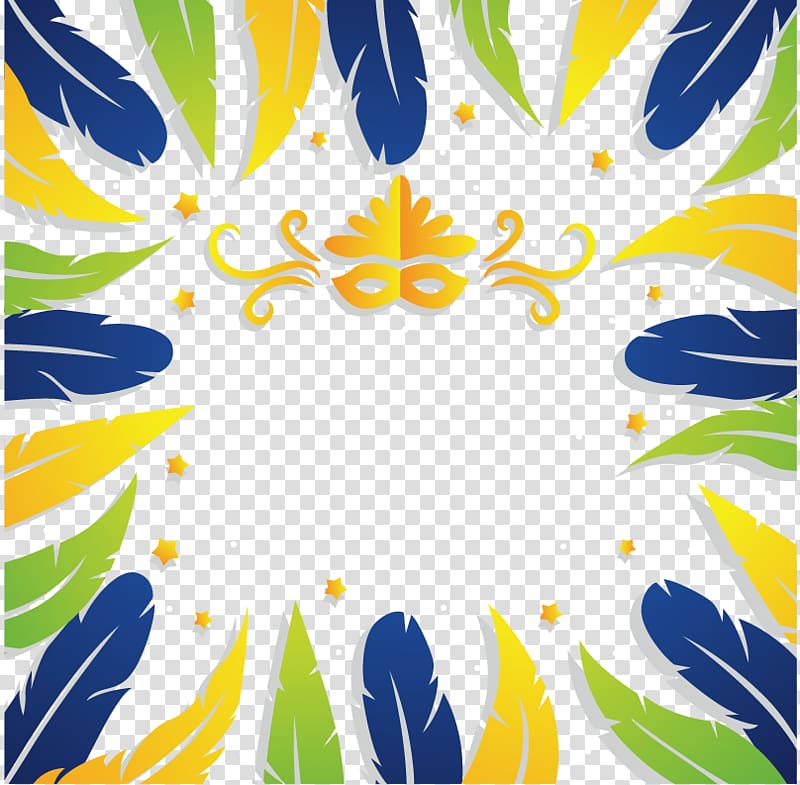 Brazilian Carnival Graphic design Festival, Feather Circle Carnival Frame transparent background PNG clipart