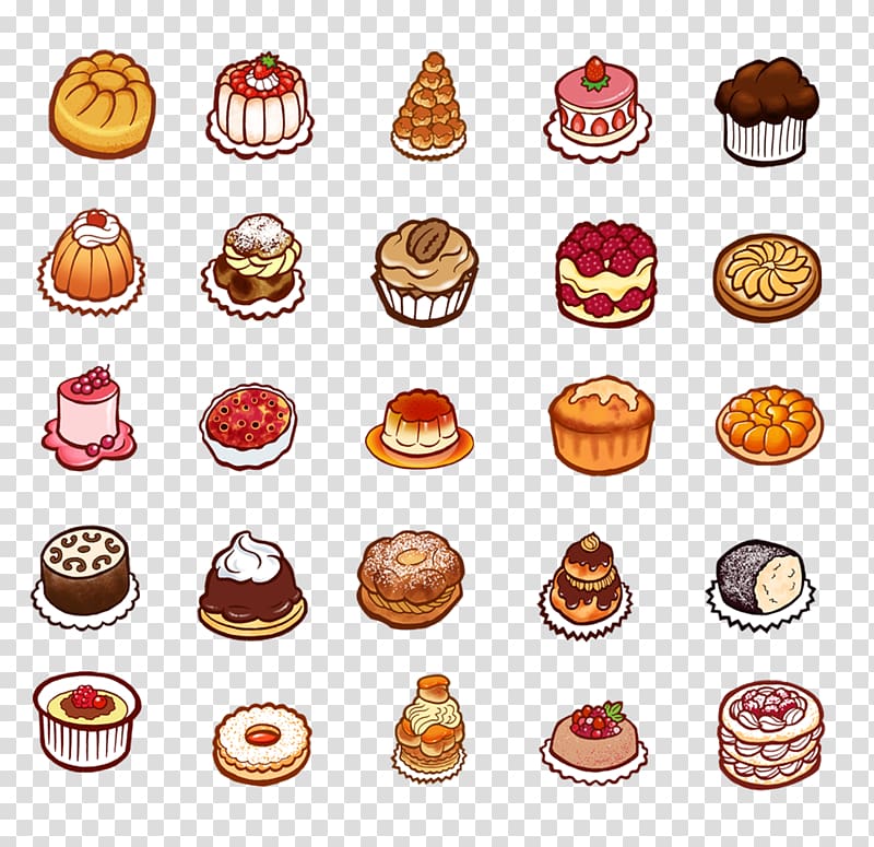 Petit four Cake Icon, Round cake dessert icon transparent background PNG clipart