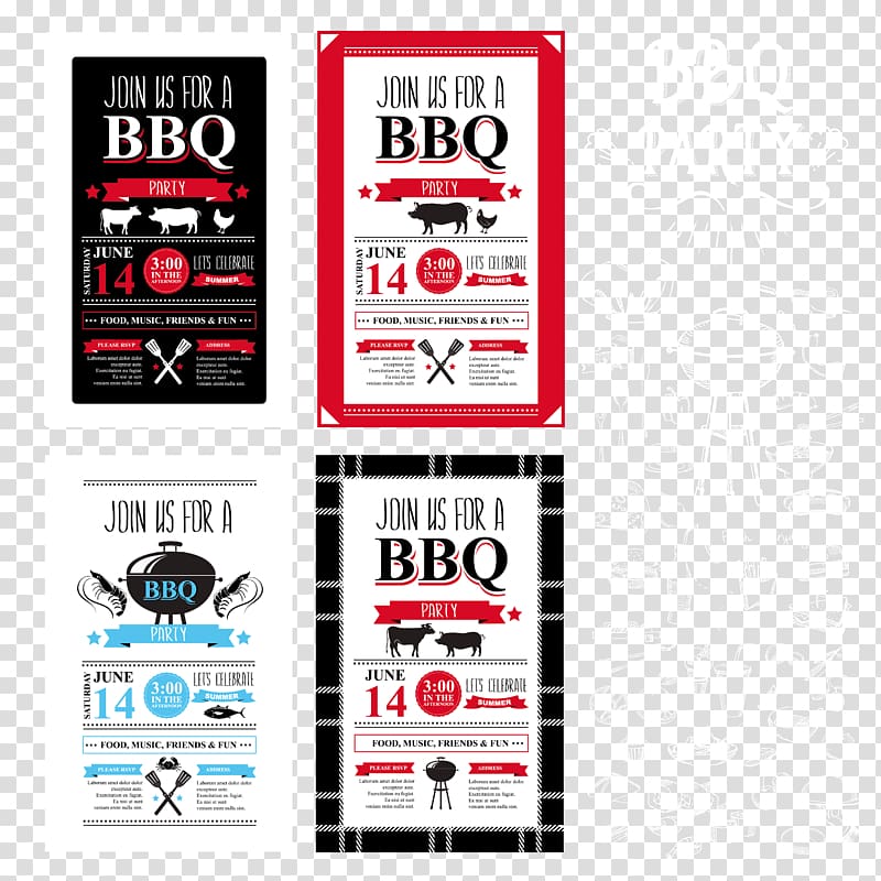 Barbecue Menu Cafe Party, BBQ grill menu design transparent background PNG clipart