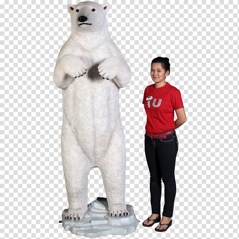 Polar Bears Polar Bear Standing Sculpture Arctotherium, esculturas humanas transparent background PNG clipart