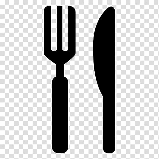 Knife Fork Silhouette, knife and fork transparent background PNG clipart