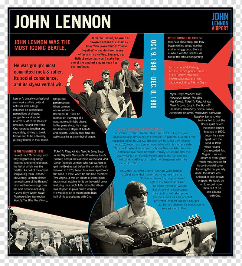 In His Own Write Liverpool John Lennon Airport Airplane Poster, airplane transparent background PNG clipart