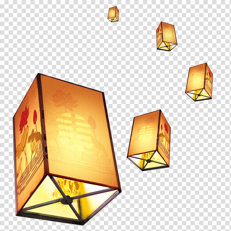 orange floating lanterns, Light Lantern, lantern transparent background PNG clipart