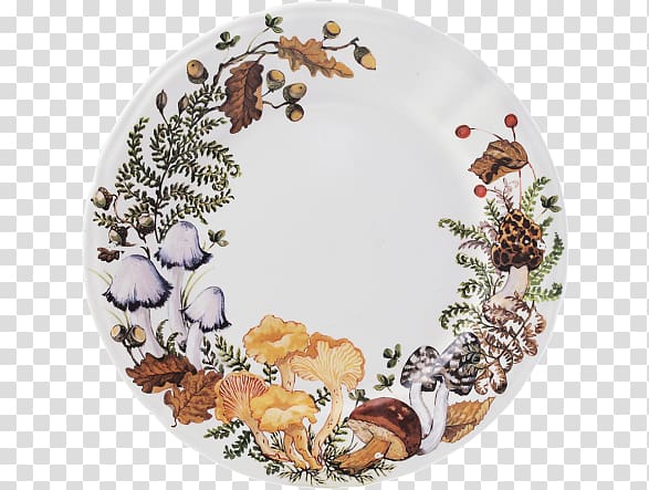 Plate Faïencerie de Gien Porcelain Chanterelle, Plate transparent background PNG clipart