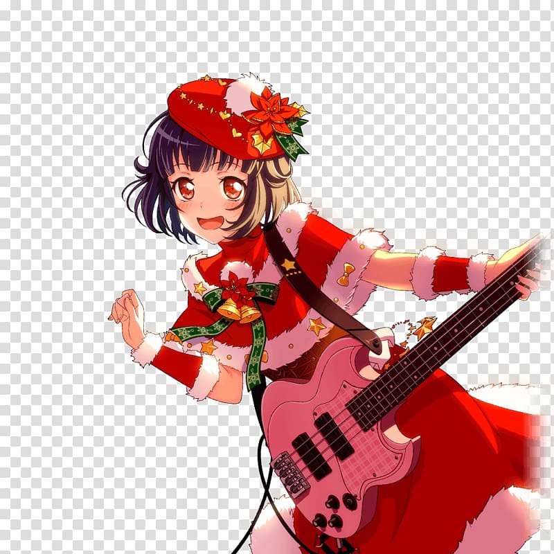 BanG Dream! Girls Band Party! ESP Guitars Illustration , Party Business Card transparent background PNG clipart