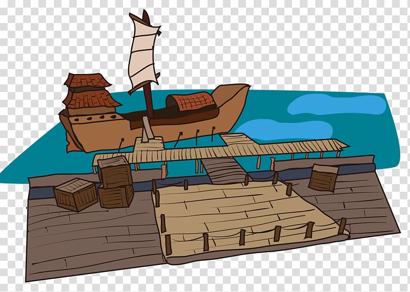 Port Wharf, ancient pier transparent background PNG clipart