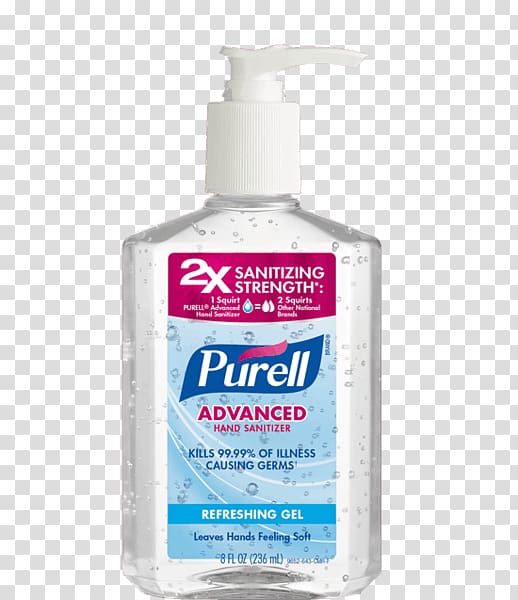 Hand sanitizer Purell Gojo Industries Moisturizer Soap, Hand Sanitizer transparent background PNG clipart