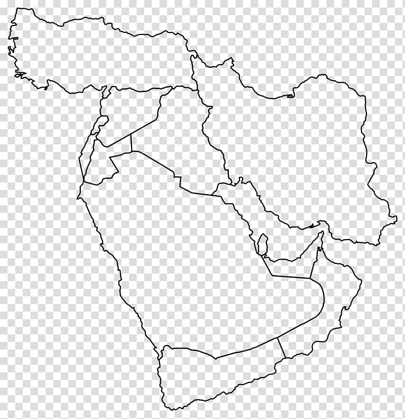 Middle East Near East Blank map World map, persia transparent background PNG clipart