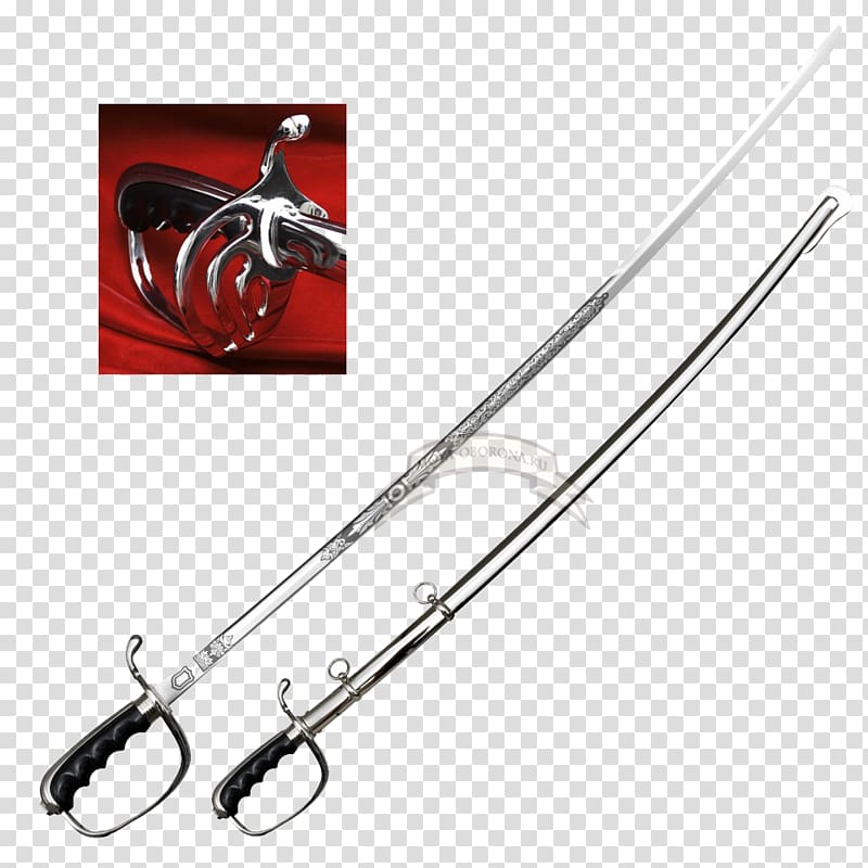 Cold Steel R-88MAS US Army Officer\'s Saber Model 1840 army noncommissioned officers\' sword Sabre, sword transparent background PNG clipart