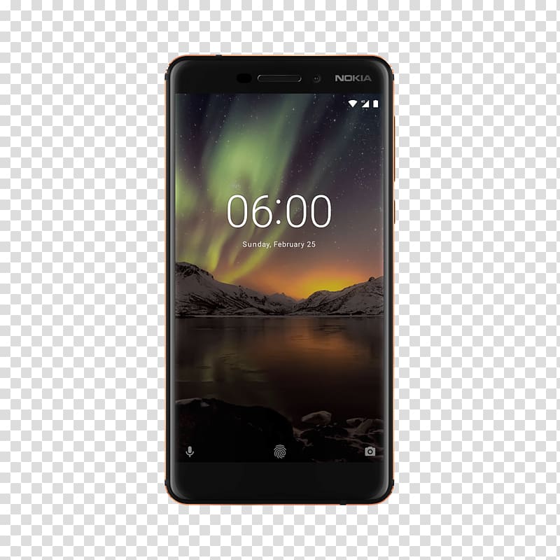 Nokia 6 (2018) Mobile World Congress Smartphone 諾基亞, smartphone transparent background PNG clipart