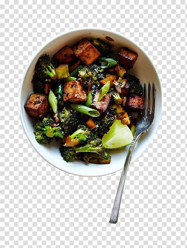 Vegetarian cuisine Recipe Tofu Veganism Spice, Ham broccoli transparent background PNG clipart