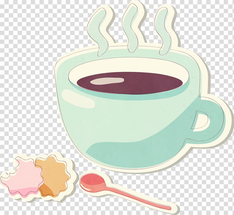 Coffee cup Tea Cafe, Hand-painted coffee transparent background PNG clipart