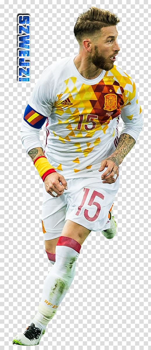 Sergio Ramos Spain national football team Jersey Football player, football transparent background PNG clipart