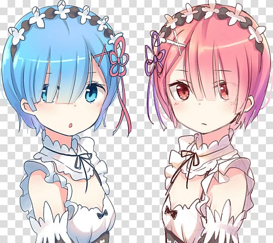 Re:Zero − Starting Life in Another World Anime Moe Isekai Blue hair, Anime transparent background PNG clipart
