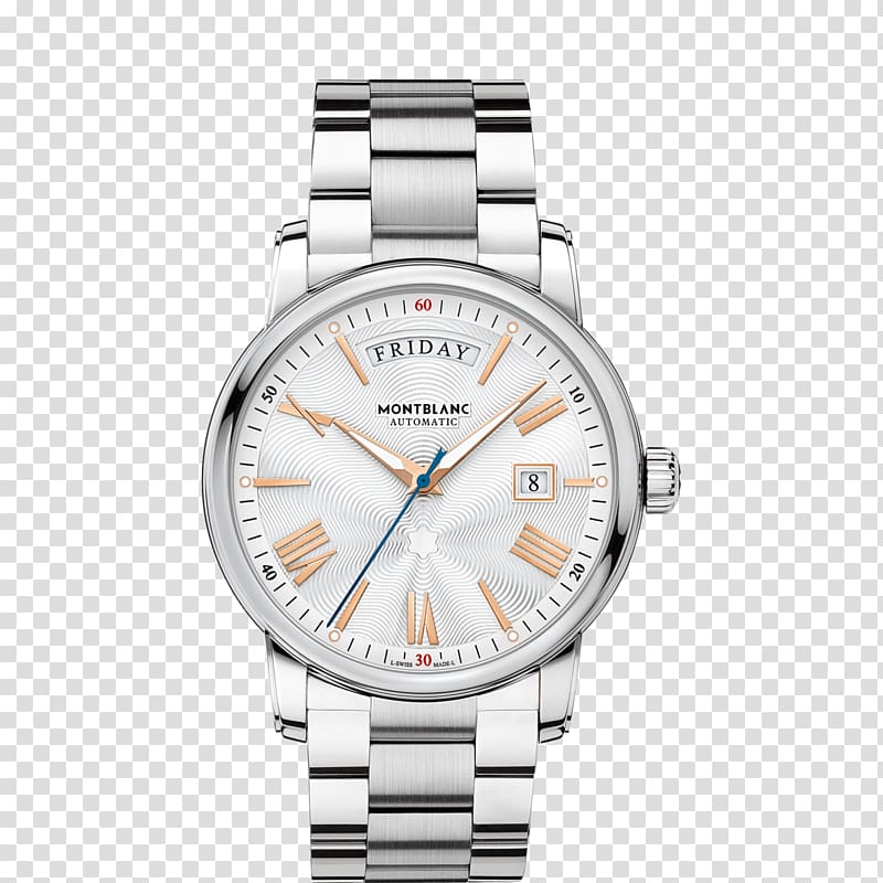 Montblanc Watch strap Chronograph Automatic watch, bracelet mont blanc homme transparent background PNG clipart