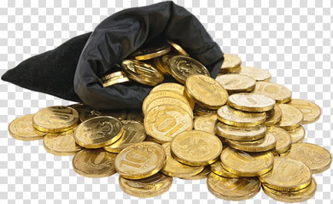 Coin Money bag Gold , Coin transparent background PNG clipart
