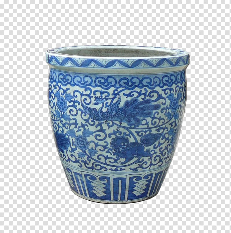Porcelain Vase Blue and white pottery Flowerpot Ceramic, vase transparent background PNG clipart