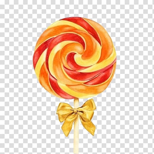 Candy Lollipop Lollipop Candy Drawing, Circle lollipop hand painting material transparent background PNG clipart