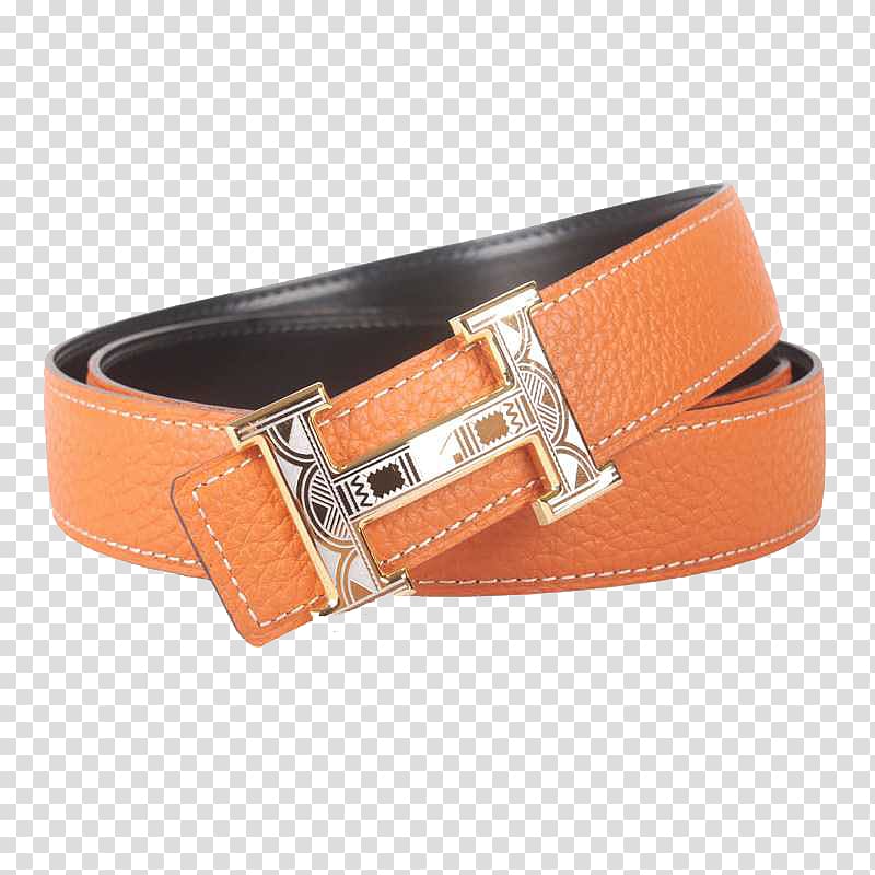 orange Hermes leather belt, Chanel Belt Hermès Leather Luxury goods, Hermes Belt transparent background PNG clipart