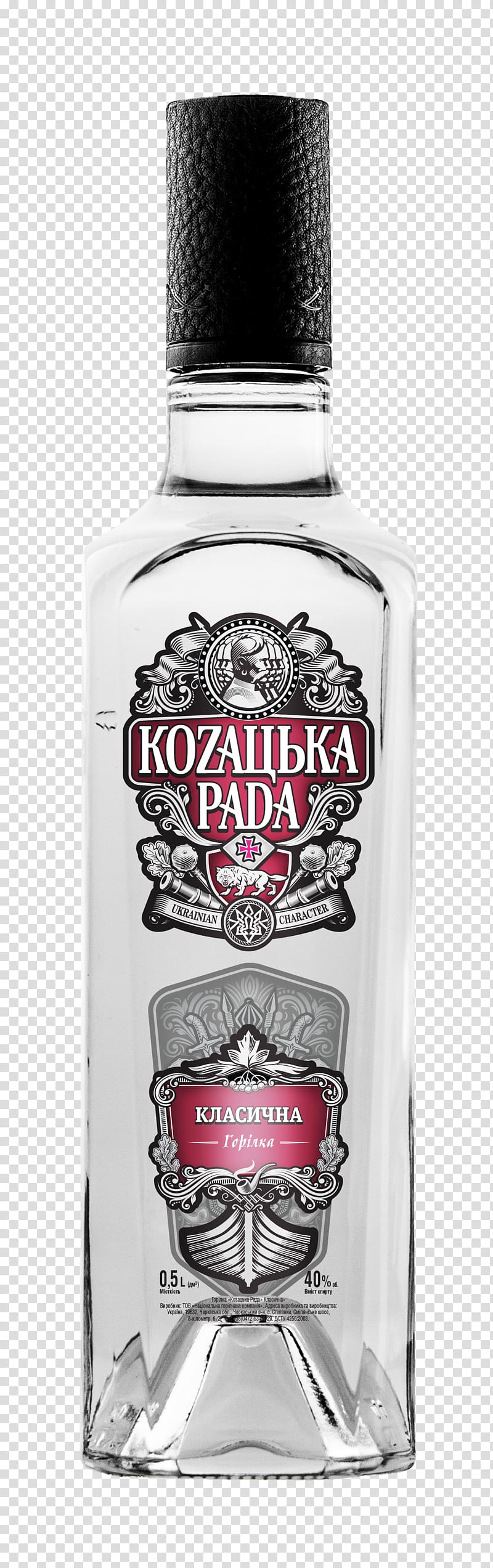 Vodka Liqueur Cossack Rada Alcoholic drink, vodka transparent background PNG clipart
