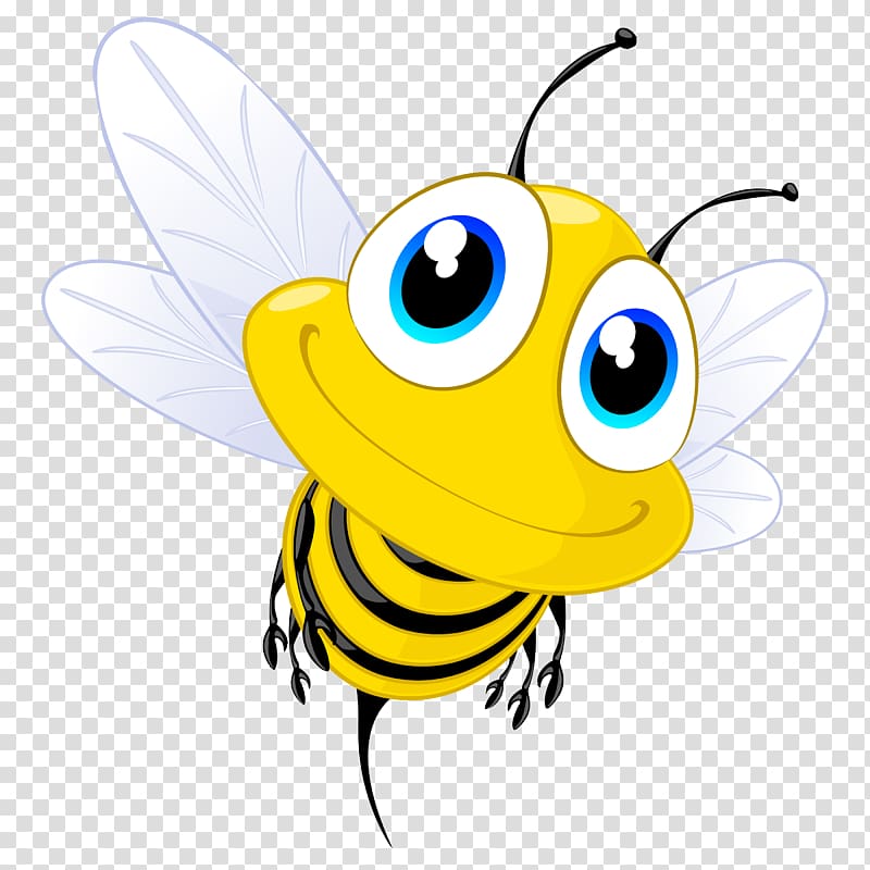 Bee , cartoon bee transparent background PNG clipart