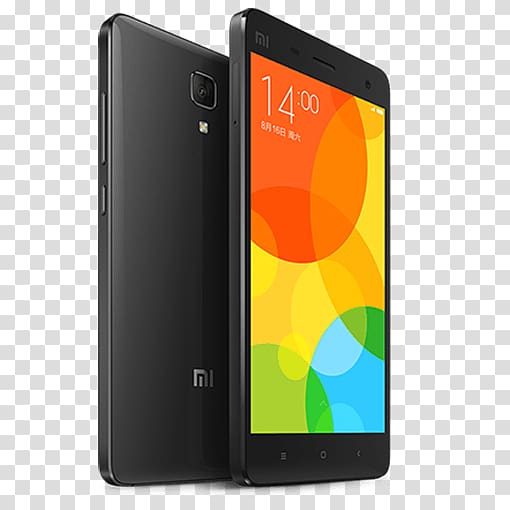 black Xiaomi Android smartphone, Xiaomi Mi 4i transparent background PNG clipart