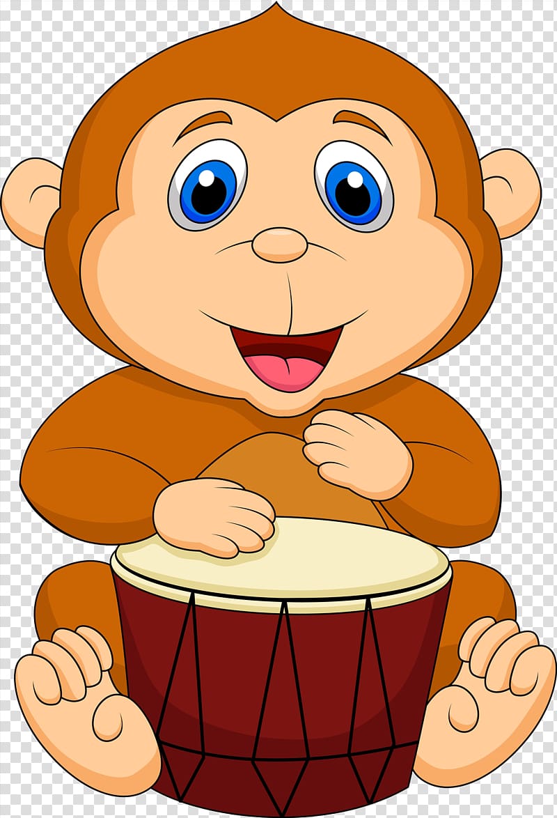 cartoon baby monkey transparent background PNG clipart