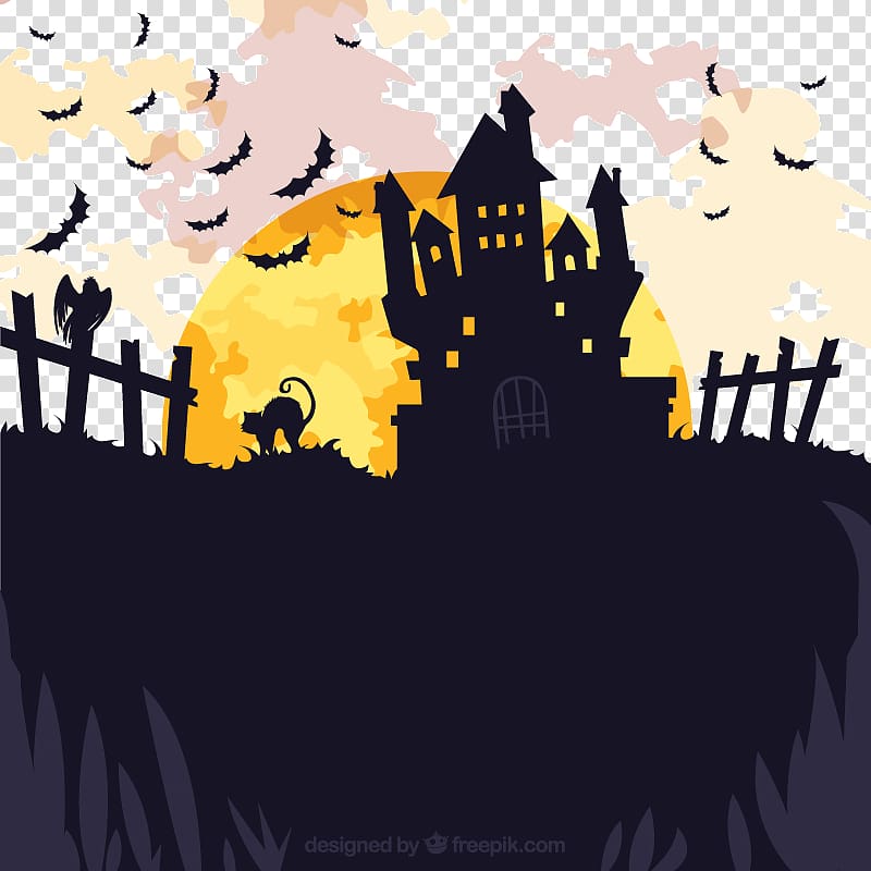 Horror Halloween decorative background transparent background PNG clipart