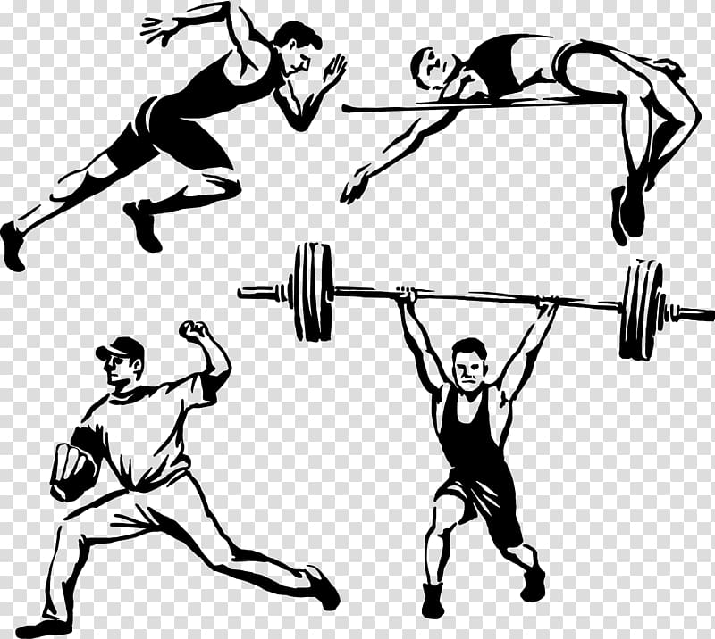 Euclidean Olympic weightlifting, 2016 Rio Olympic athletes Silhouette transparent background PNG clipart