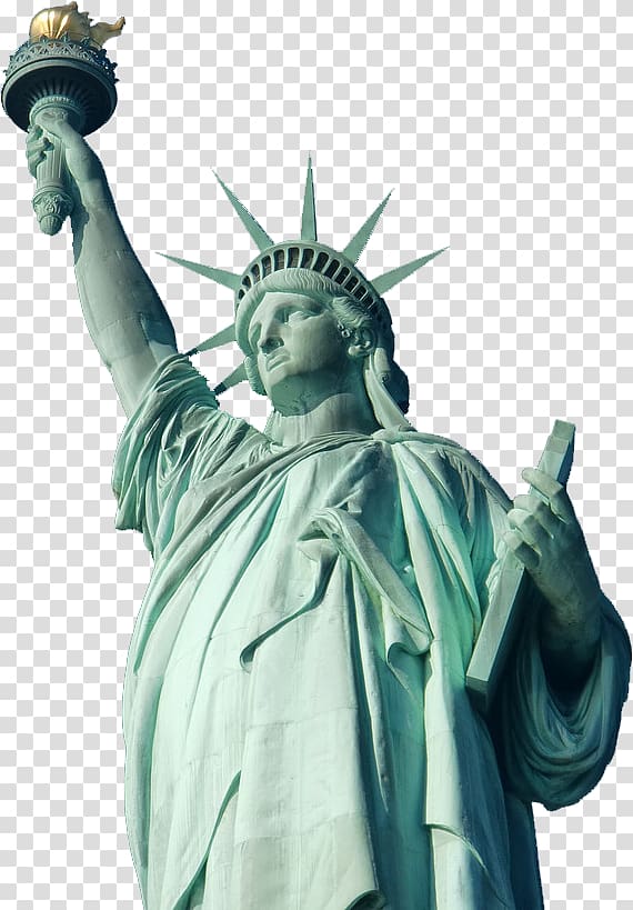 Statue of Liberty Grand Central Terminal Battery Park Ellis Island Poster, Statue of Liberty American Landmarks transparent background PNG clipart