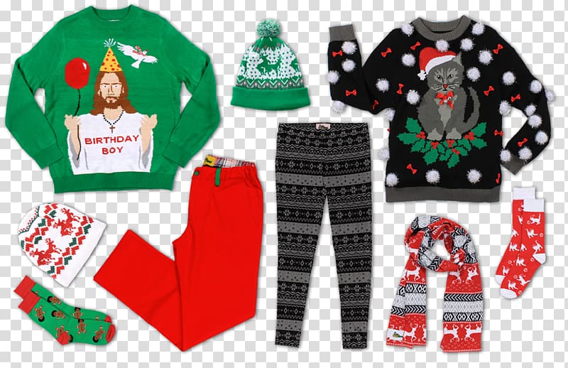 Christmas jumper Sleeve Sweater T-shirt Pajamas, national day decoration transparent background PNG clipart