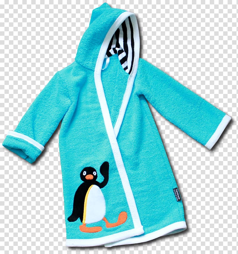Hoodie Polar fleece Turquoise Sleeve, Pingu transparent background PNG clipart