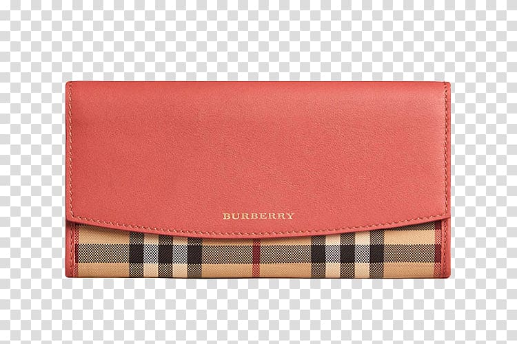Wallet Tartan Burberry Handbag Luxury goods, Burberry handbag orange transparent background PNG clipart