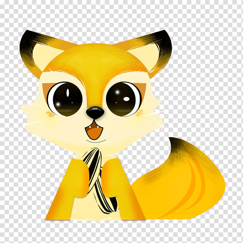 Diego de la Vega Fox Illustration, Yellow fox transparent background PNG clipart