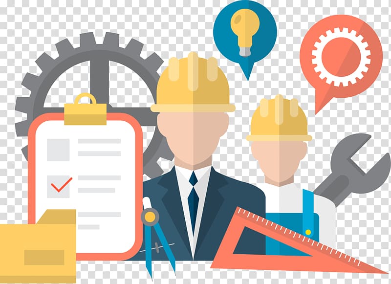 yellow hard hats illustration, Mechanical Engineering Euclidean , Mechanical Engineers transparent background PNG clipart