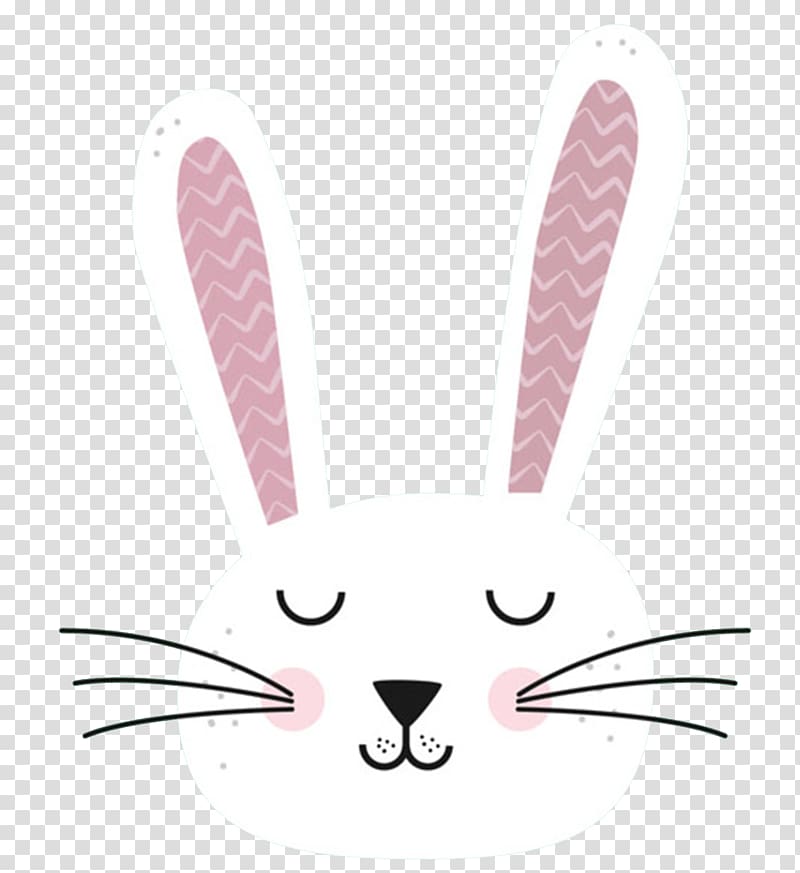 White Rabbit European rabbit Leporids, Cute cartoon rabbits transparent background PNG clipart